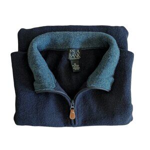 Jos A. Bank Men’s ¼ zip lambs wool pullover -Size XXL - Navy Blue  - EUC